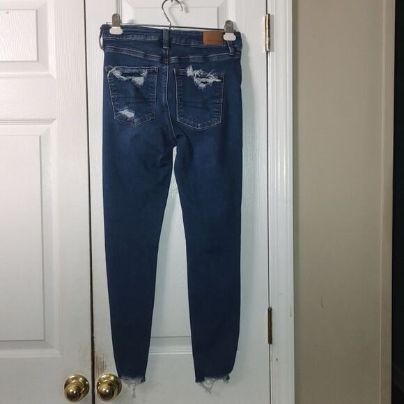 American Eagle Next Level Stretch Super Distressed Hi Rise Jeggings  Sz 4S  NWOT - Picture 9 of 16